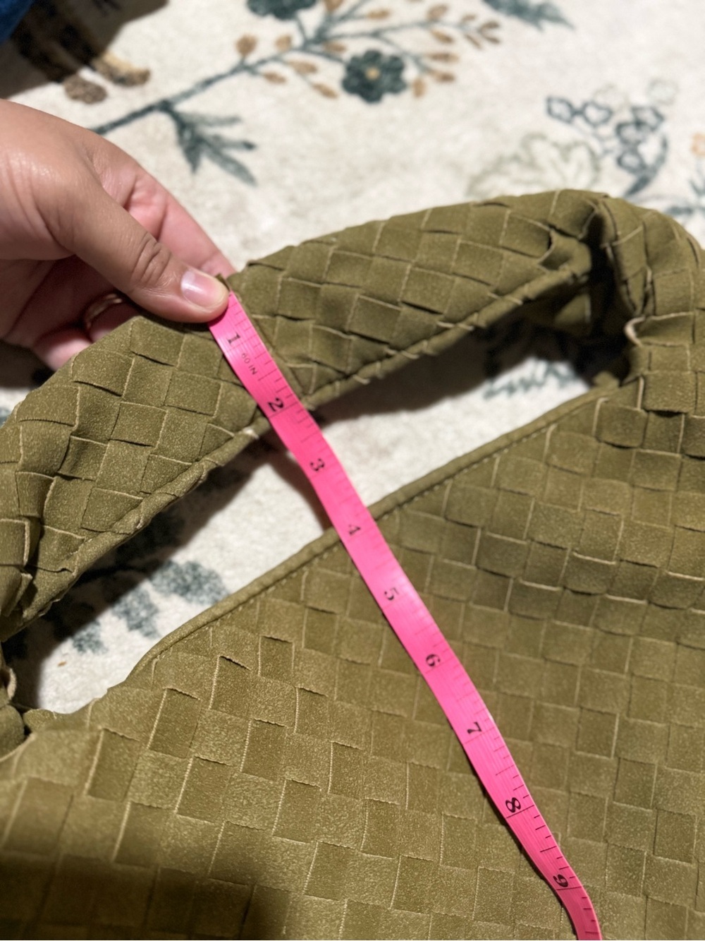 Woven Olive Green hobo Bag - Picture 9 of 9